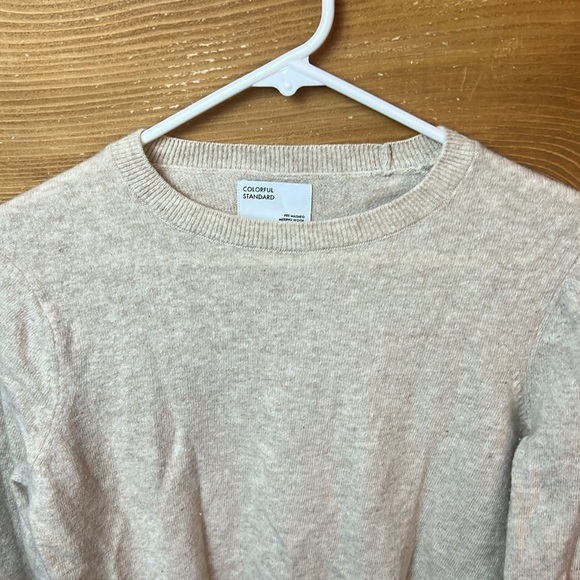 Colorful Standard Womens Cream Sweater 100% Merino Wool Soft Winter Casual Y2K - Picture 8 of 8